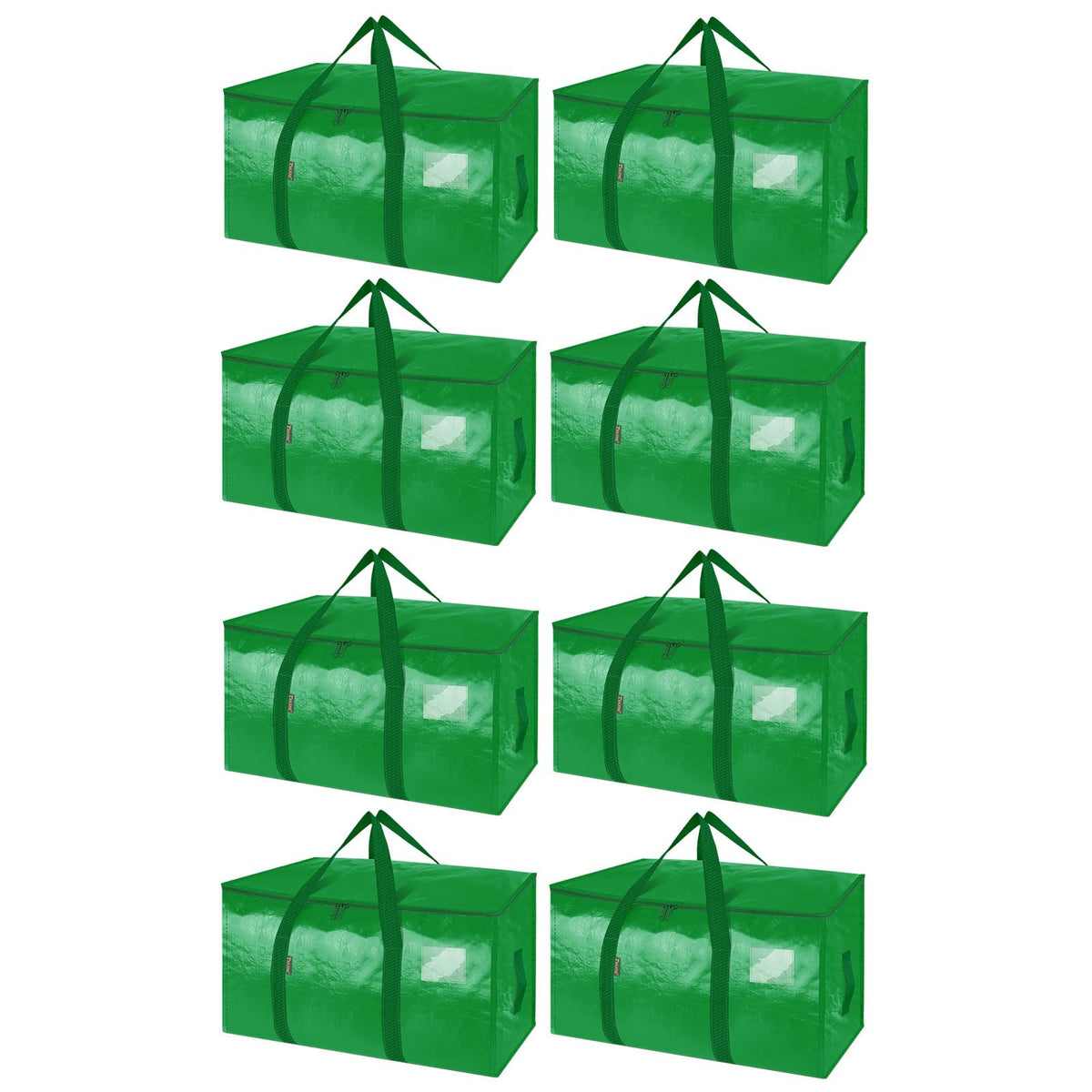 BALEINE 6-Pack Oversized Moving Bags with Reinforced Handles, Heavy-Duty Storage Tote for Clothes, Moving Supplies (Clear, 6-Pack)