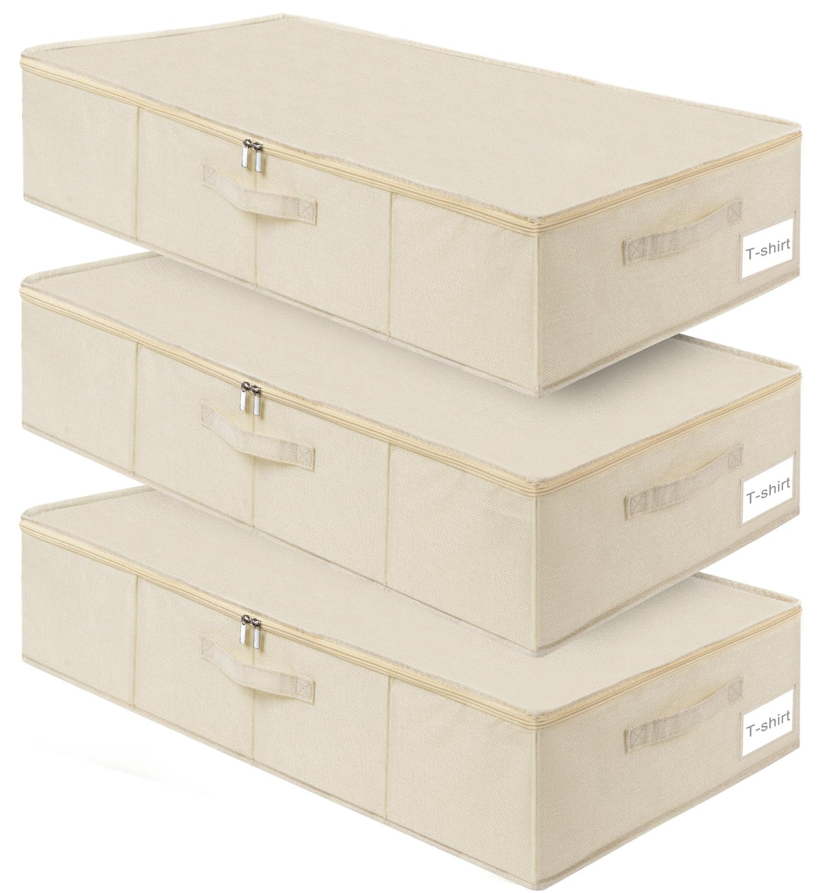 punemi 6.7 in Tall Sturdy Under Bed Storage Containers with Lid, 2Pack,Gray