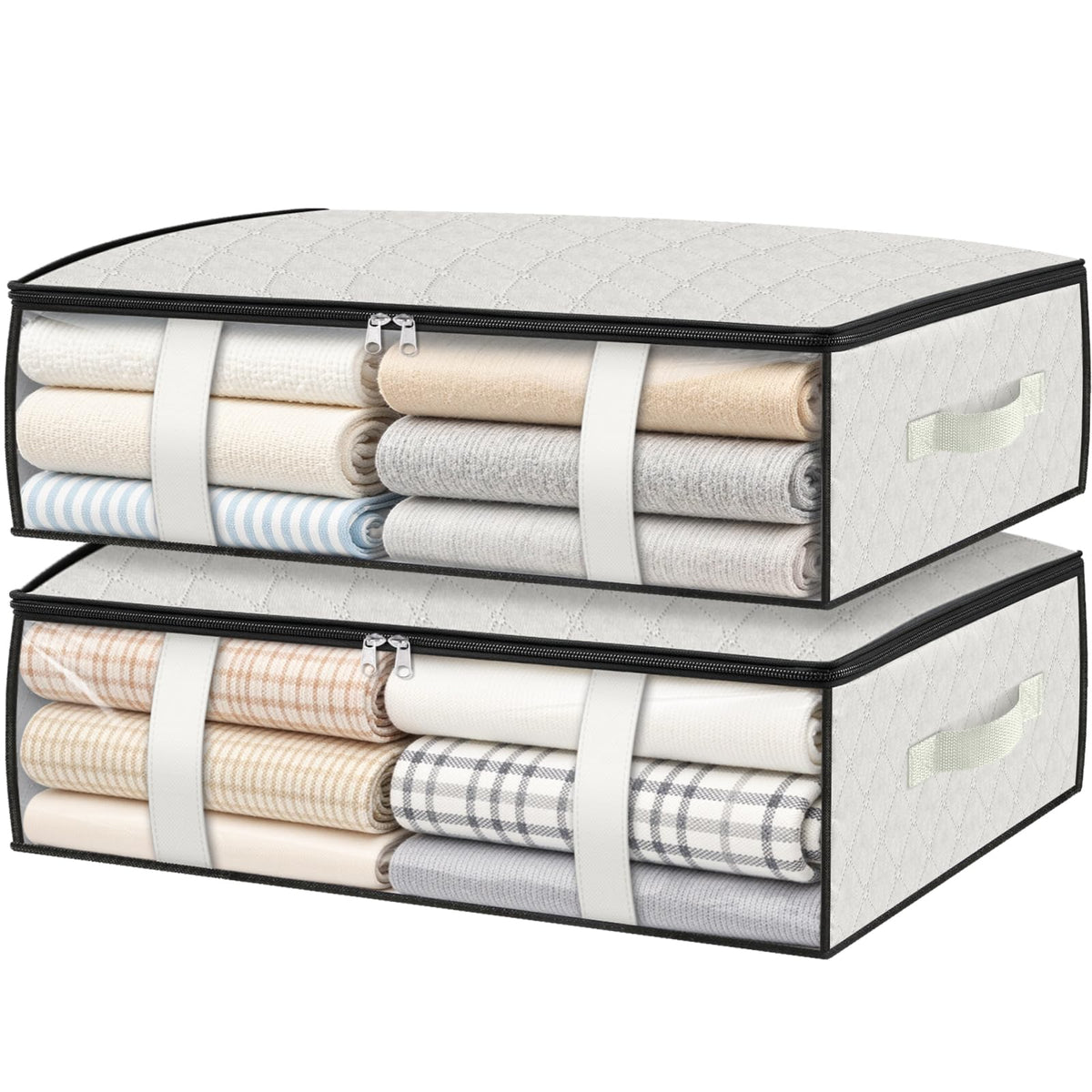 StorageRight Under Bed Storage Bags, 3 Pack, 40L, Gray