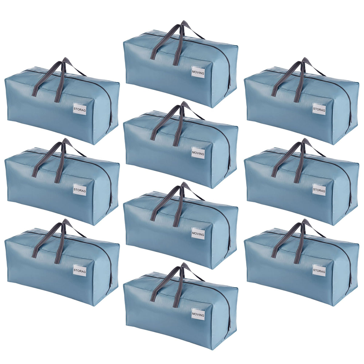 VENO 10 Pack Heavy Duty Moving Bags with Backpack Straps, Zippers & Handles, Extra Large Packing Bags for College Dorm Essentials, Moving Supplies Alternative to Cardboard Moving Boxes