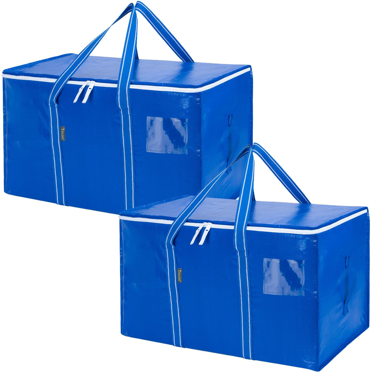 BALEINE 6-Pack Oversized Moving Bags with Reinforced Handles, Heavy-Duty Storage Tote for Clothes, Moving Supplies (Clear, 6-Pack)