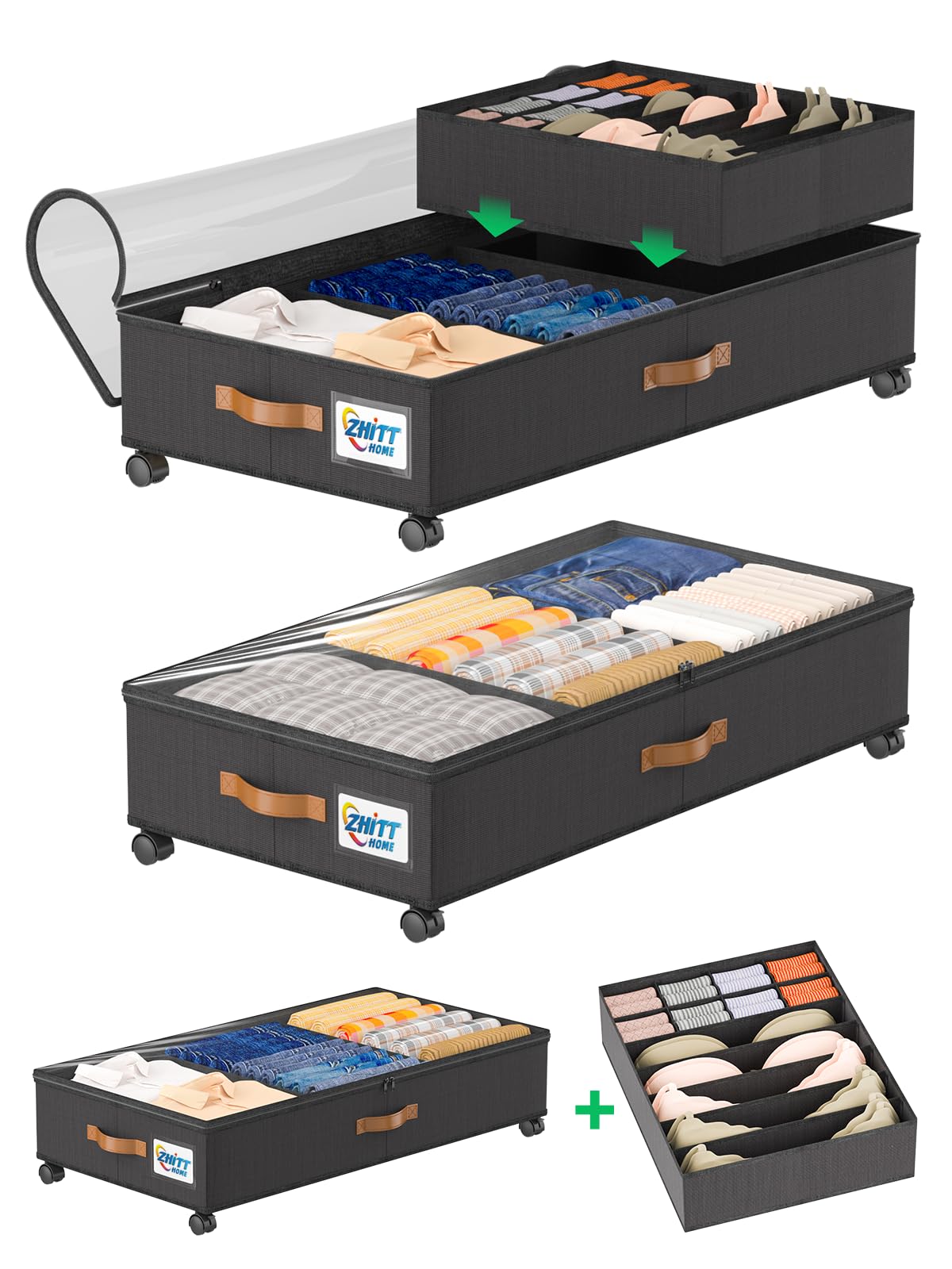 Under Bed Storage with Wheels, Under the Bed Storage Containers Lids
