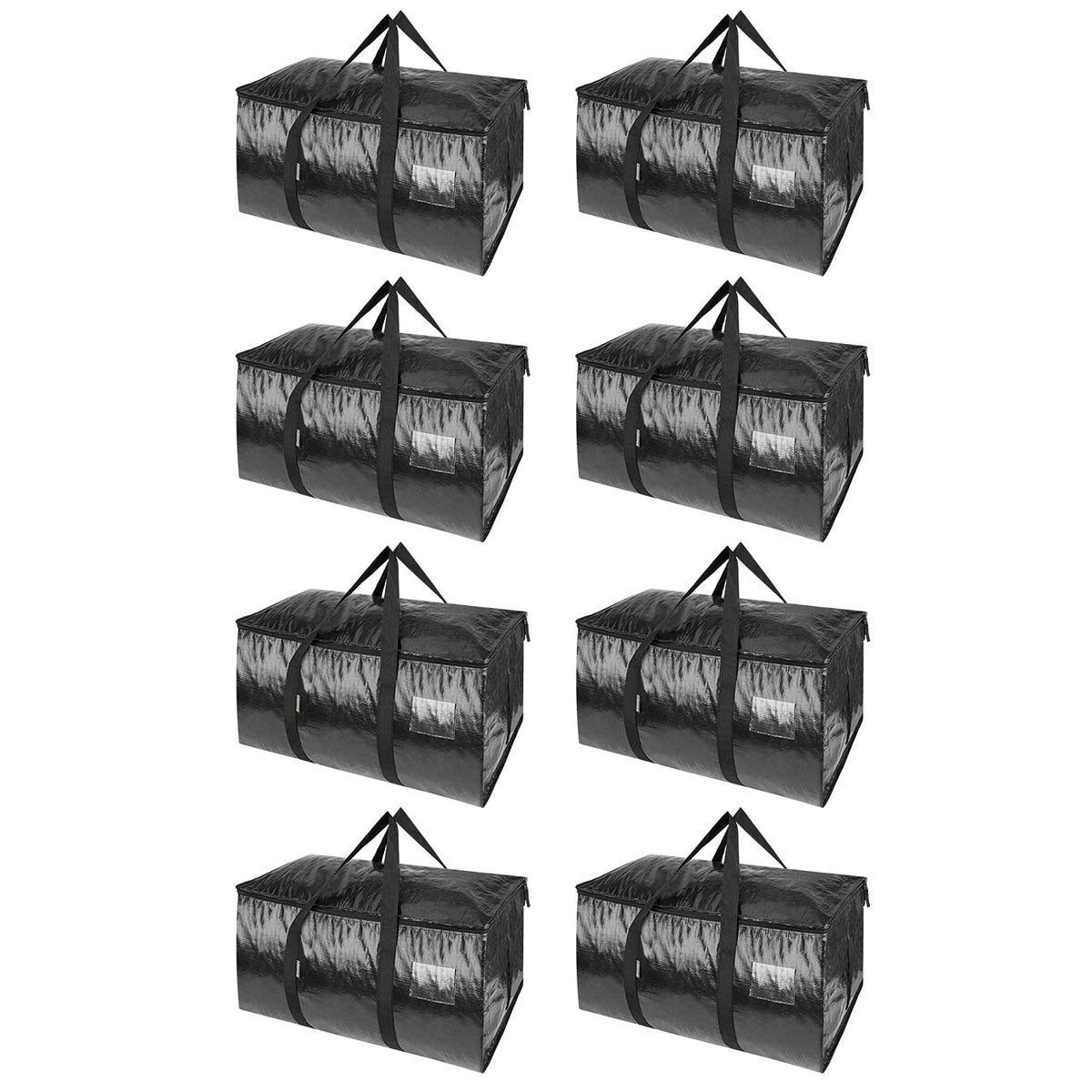 BALEINE 6-Pack Oversized Moving Bags with Reinforced Handles, Heavy-Duty Storage Tote for Clothes, Moving Supplies (Clear, 6-Pack)
