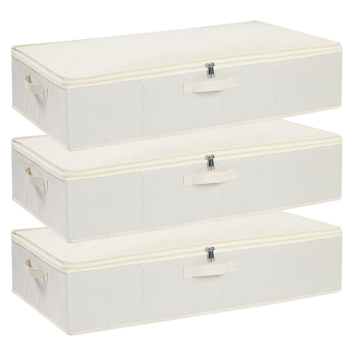 Underbed Storage Organizers,Beige,1 Pack,23.6x11.8x5.9 Inch