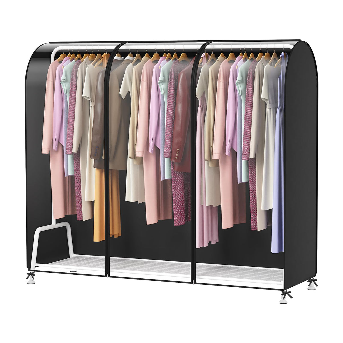 Zilink Clear Garment Rack Cover Transparent Clothes Rack Cover 50 in