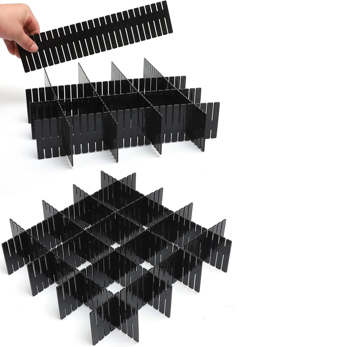 40Pcs Drawer Dividers, Adjustable Drawer Organizer for Socks, Underwear, Makeup, Can Help Tidy Kitchen, Bedroom, Dresser White