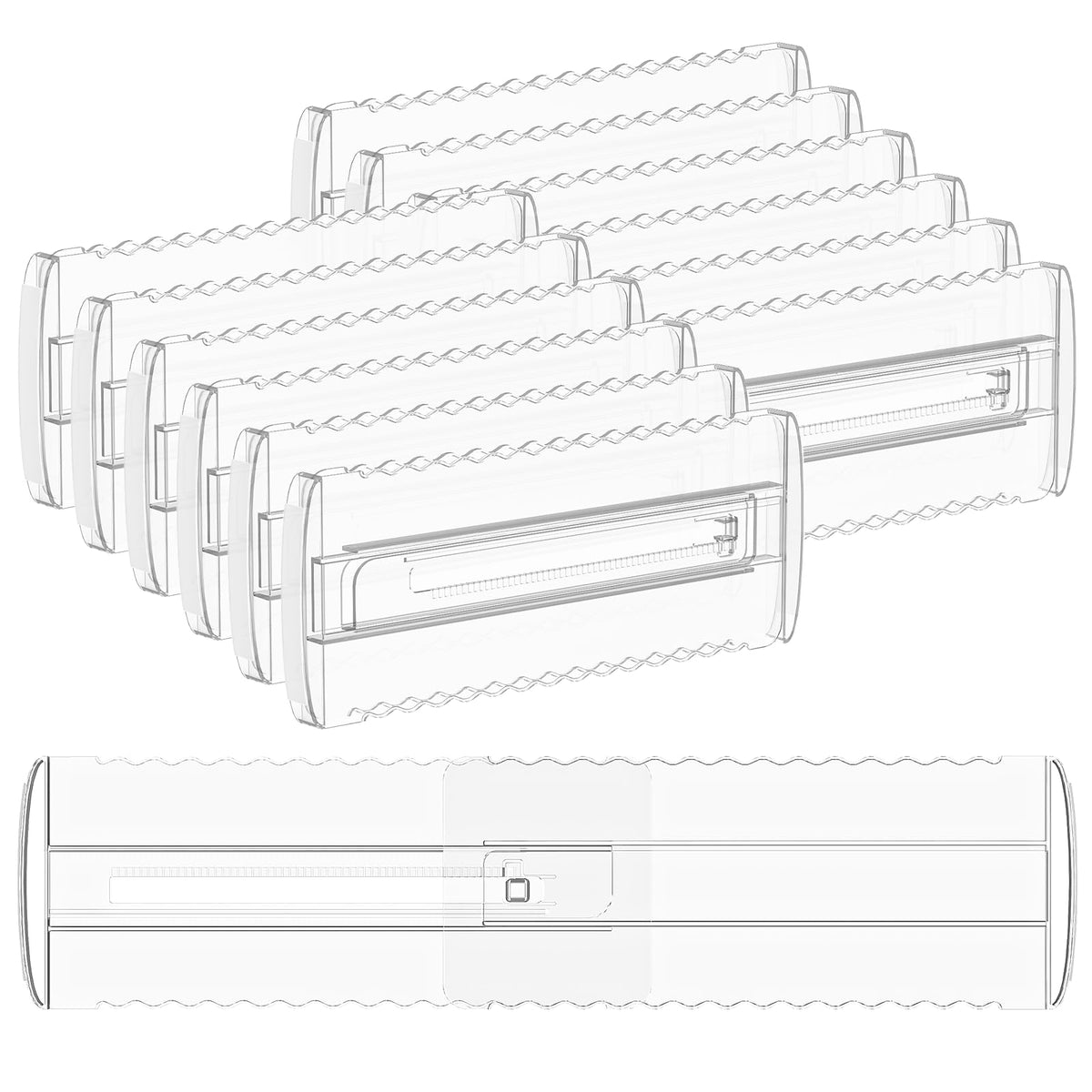 12 Pack 4" High Drawer Dividers for Clothes, 10.2"-16.5" Expandable