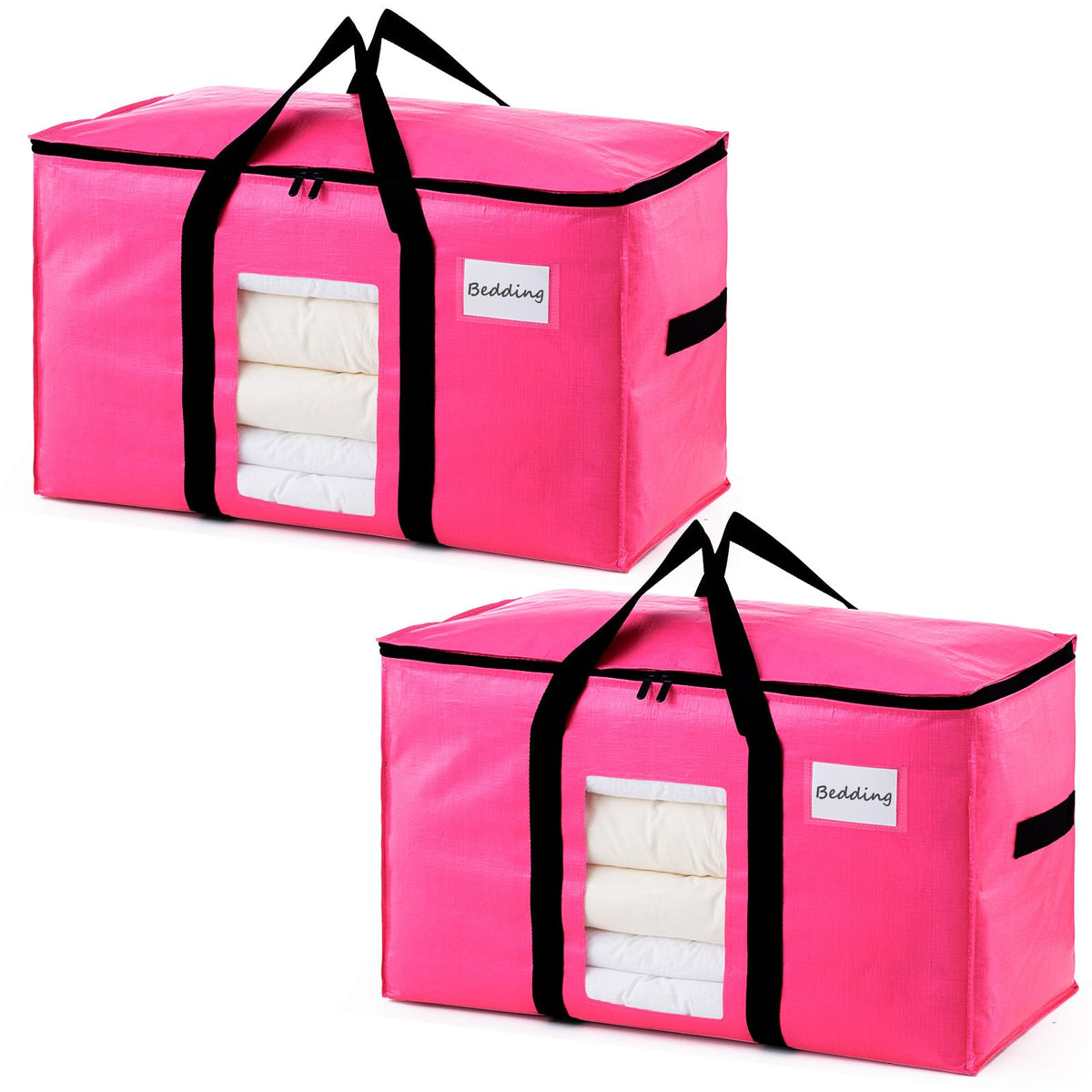 TAILI 4 Pack Blue Extra Large Moving Bags,Storage Bags with Visible Window