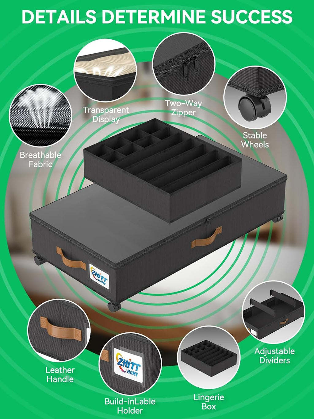 Under Bed Storage with Wheels, Under the Bed Storage Containers Lids