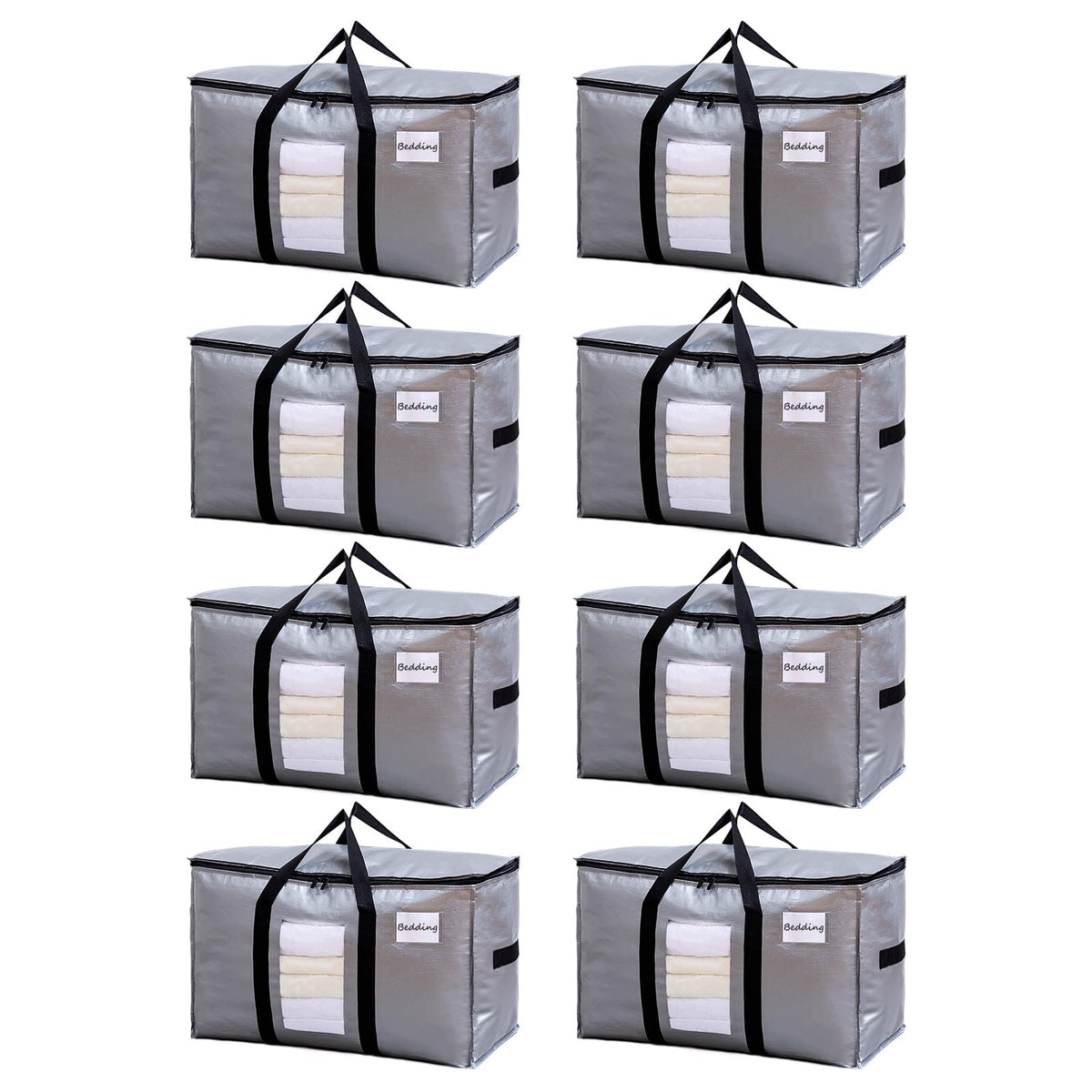 TAILI 4 Pack Blue Extra Large Moving Bags,Storage Bags with Visible Window