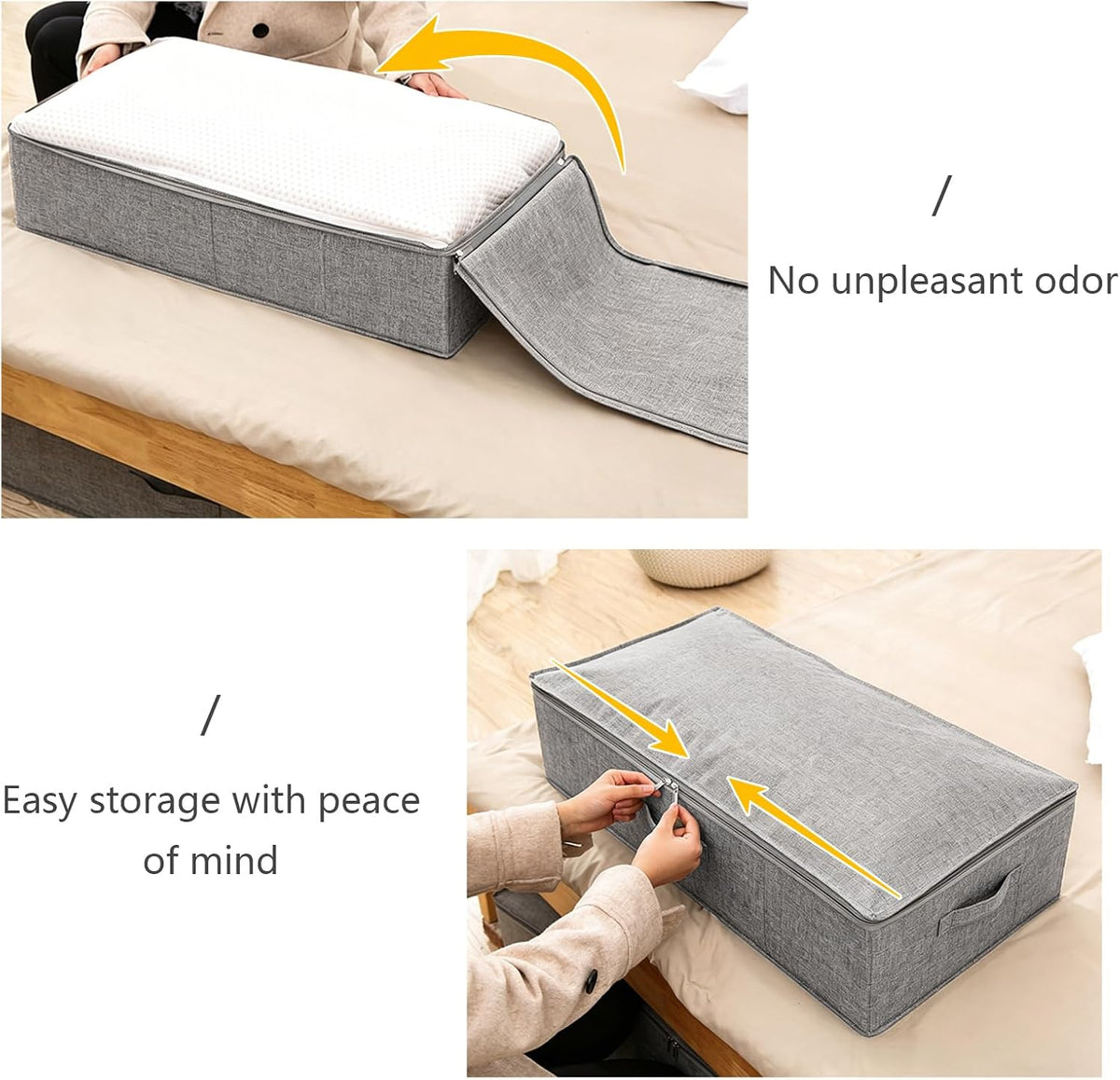 Large Lockable Toy Storage Box, Under Bed Discreet Toy Storage, Gray
