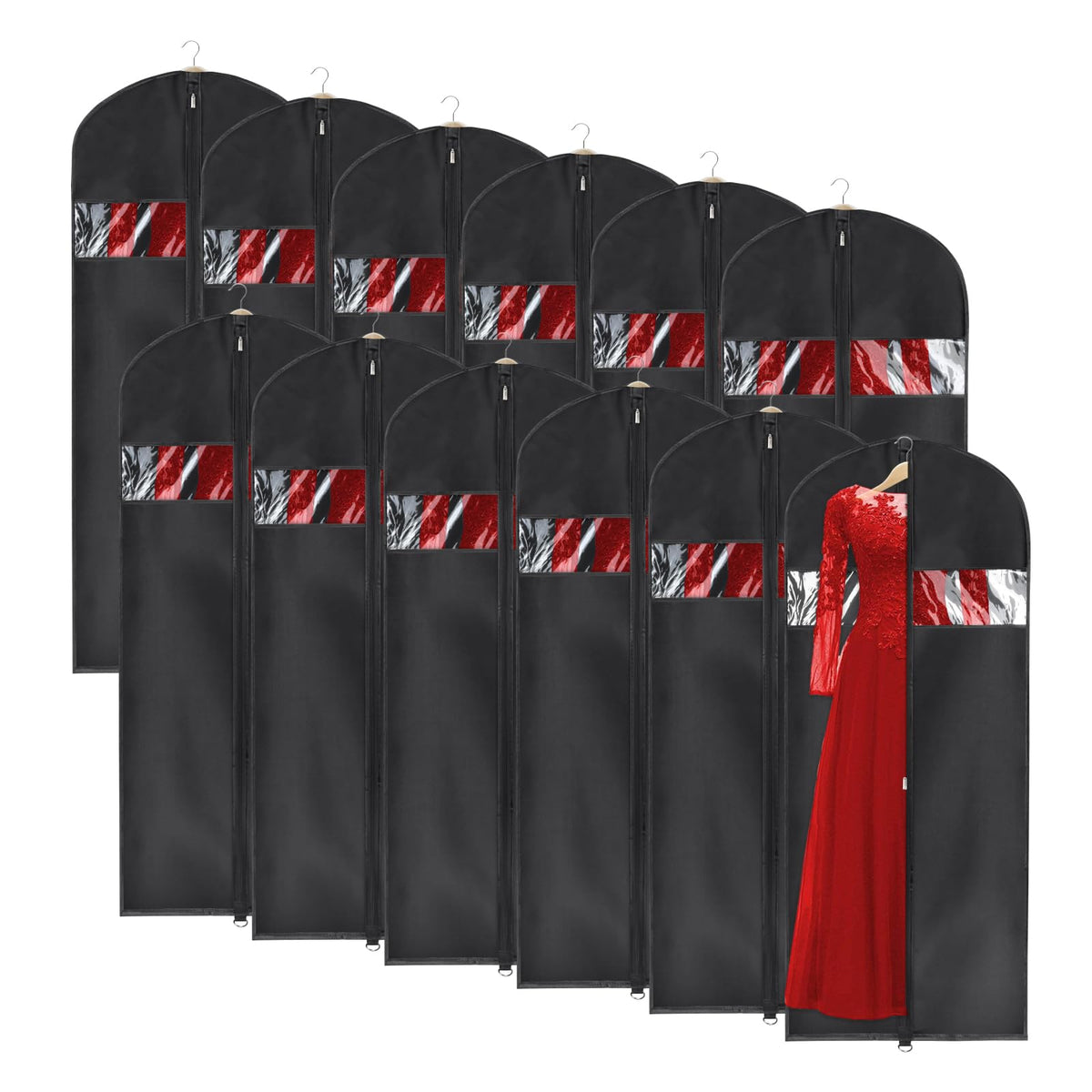 Univivi Garment Bag Suit Bag for Storage and Travel, 43 Inch, Set of 5