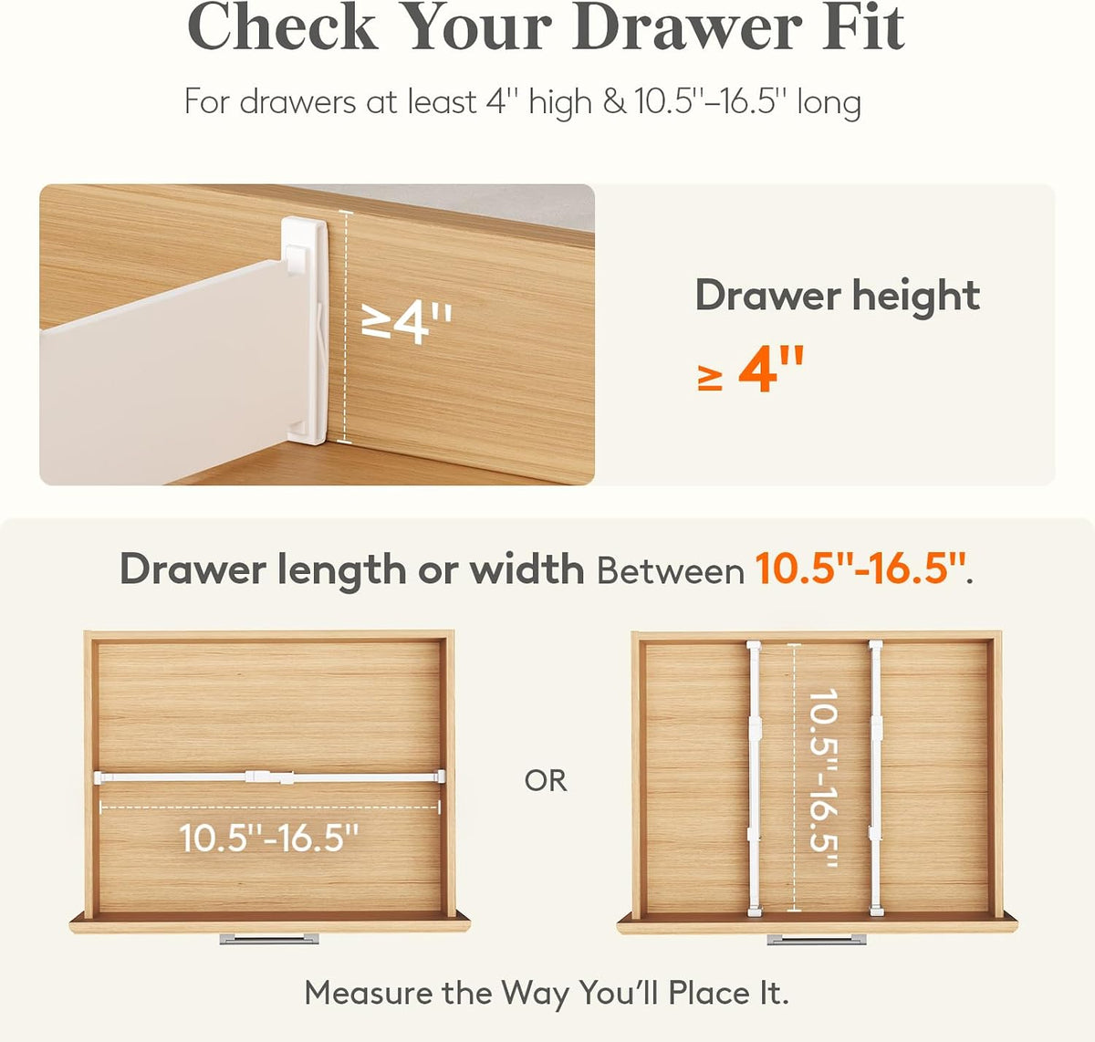 Lifewit 12 Pack 4" High Drawer Dividers, Adjustable Drawer Organizer Clothes