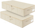 punemi 6 in Tall Under Bed Storage Containers with Lids, 2 Pack, Grey