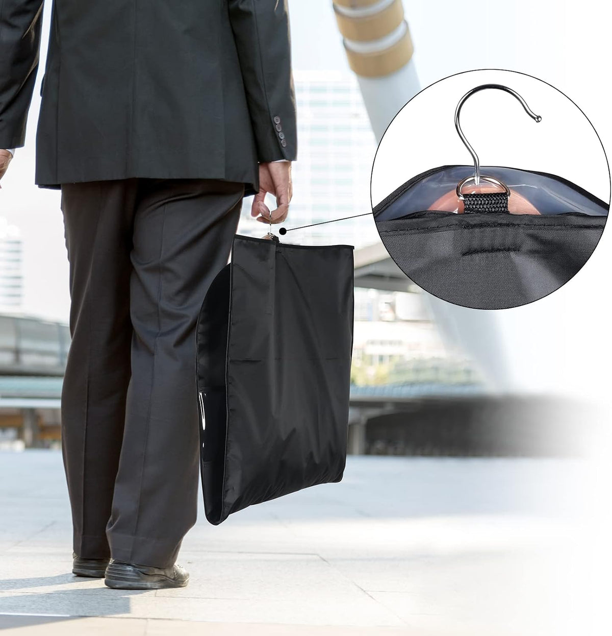 Univivi Garment Bag Suit Bag for Storage and Travel, 43 Inch, Set of 5