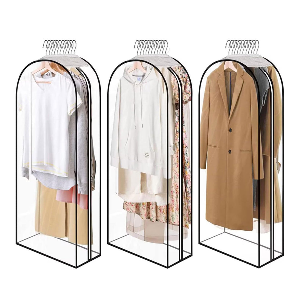 Clear Garment Bags for Hanging Clothes 3-piece set(43,50,60) inch