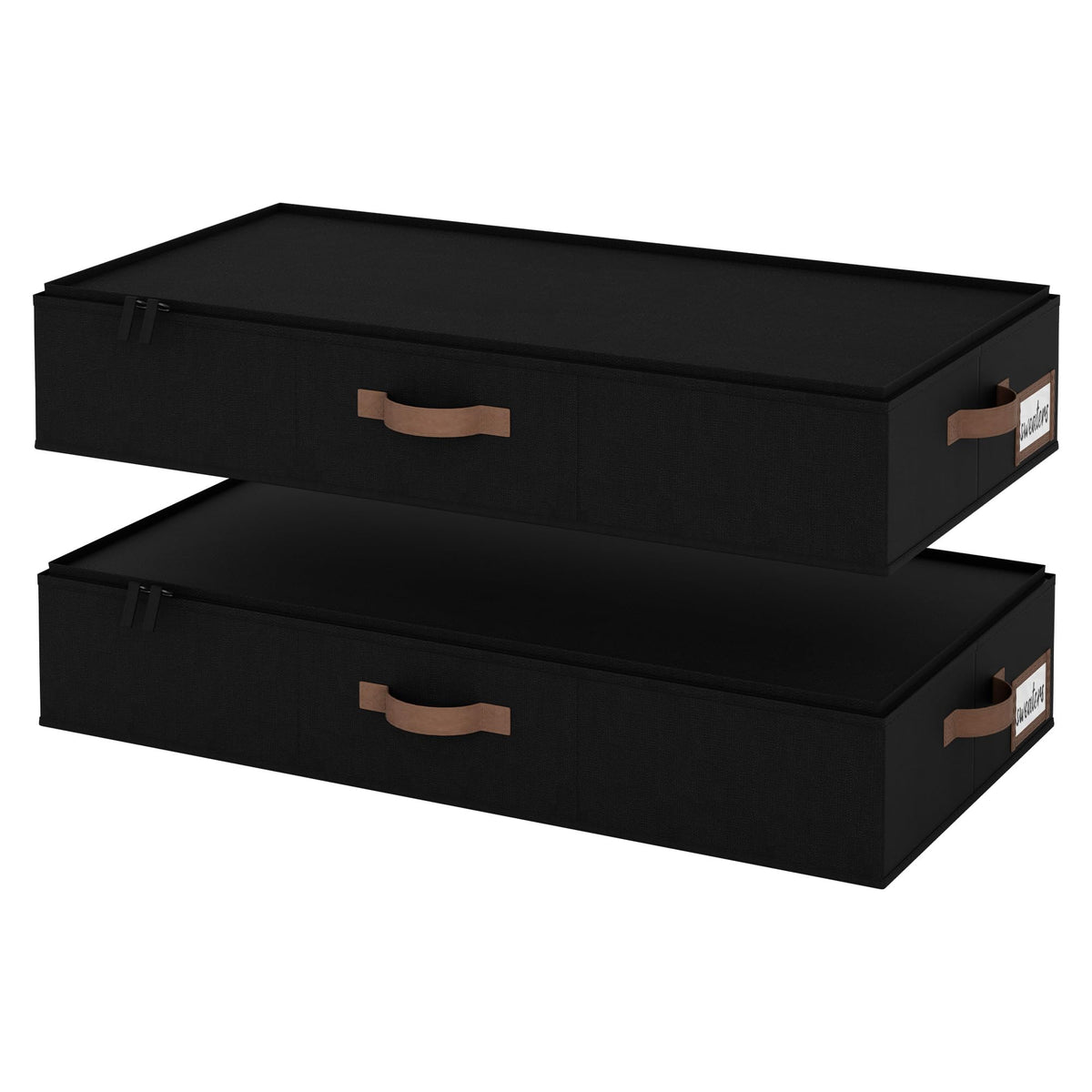 StorageWorks 6 Inch Low Profile Under Bed Clothes Storage Bins with Lids