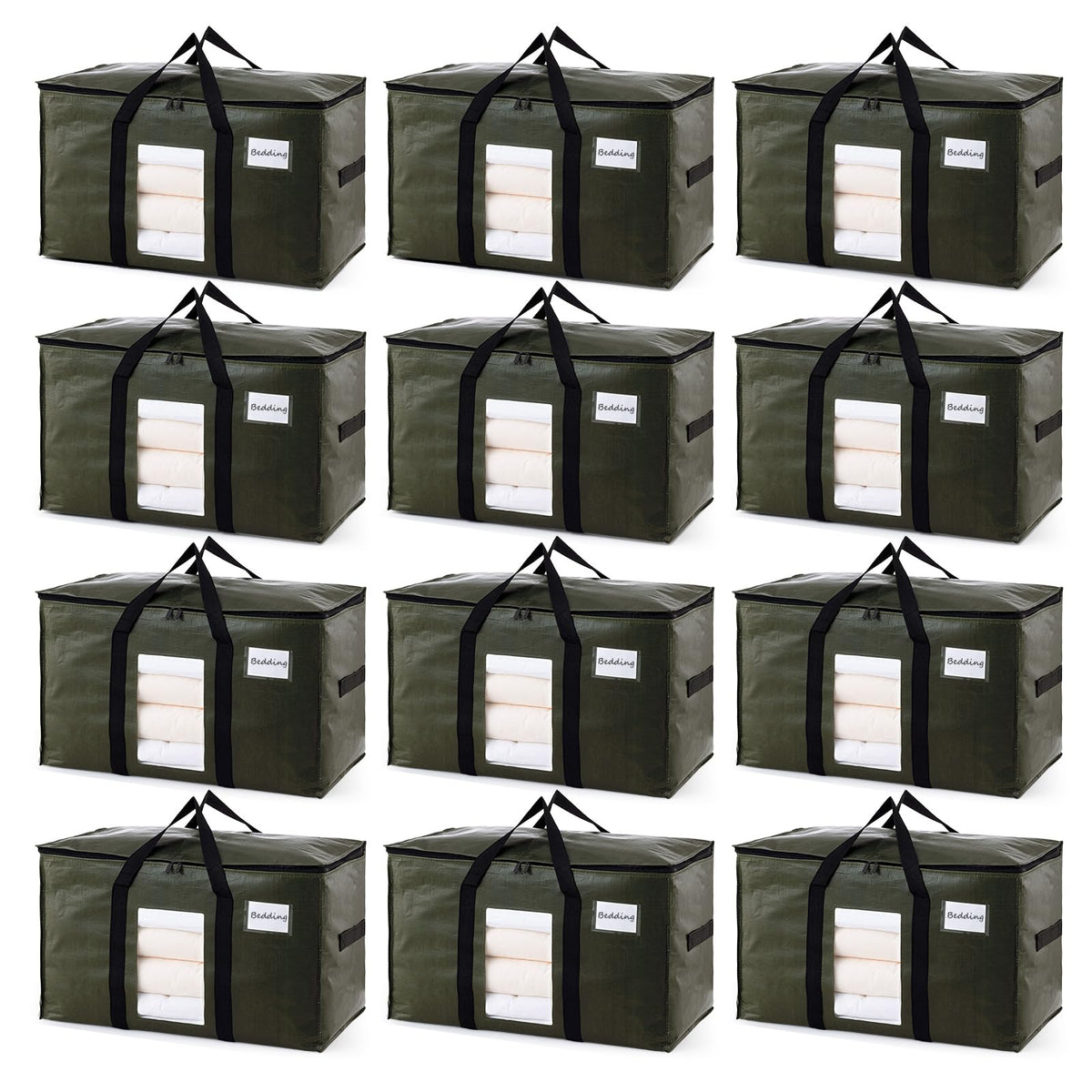 TAILI 4 Pack Blue Extra Large Moving Bags,Storage Bags with Visible Window