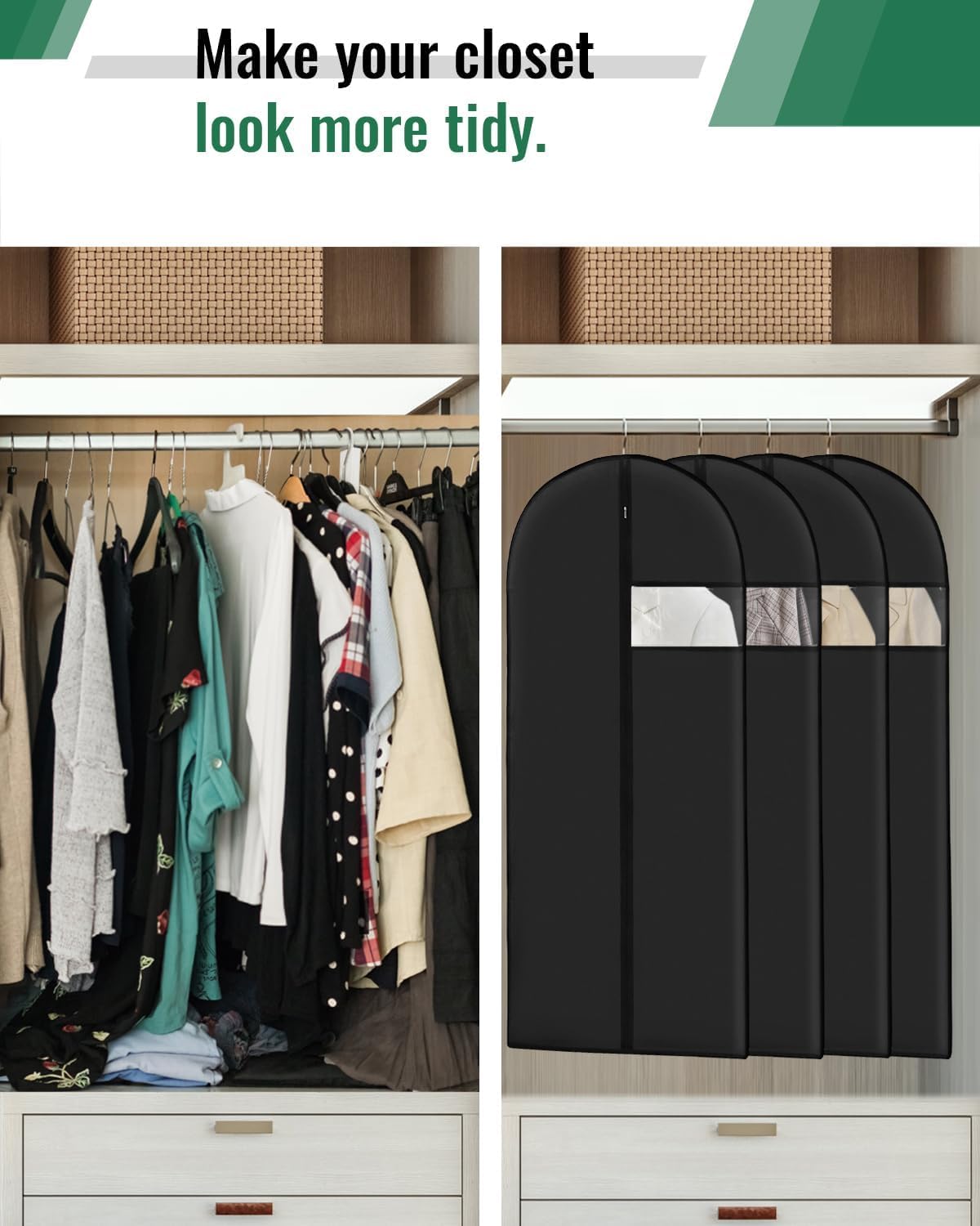 Lzerking Garment Bags for Hanging Clothes
