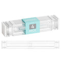 Yieach 4 Pack 3.2 Inch Shallow Acrylic Drawer Dividers for Clothes -Expandable from 15-21''- Adjustable Drawer Dividers for Baby Clothing,Sock,Underwear,Clear in Drawer Separators for Dresser,Kitchen