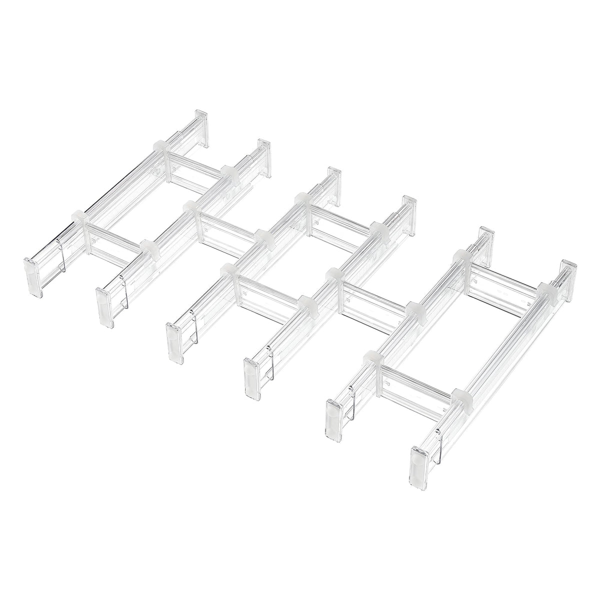 Vtopmart 4" Regular Upgrade Drawer Dividers for Clothes, 12.8"-22.3" 4 Pack
