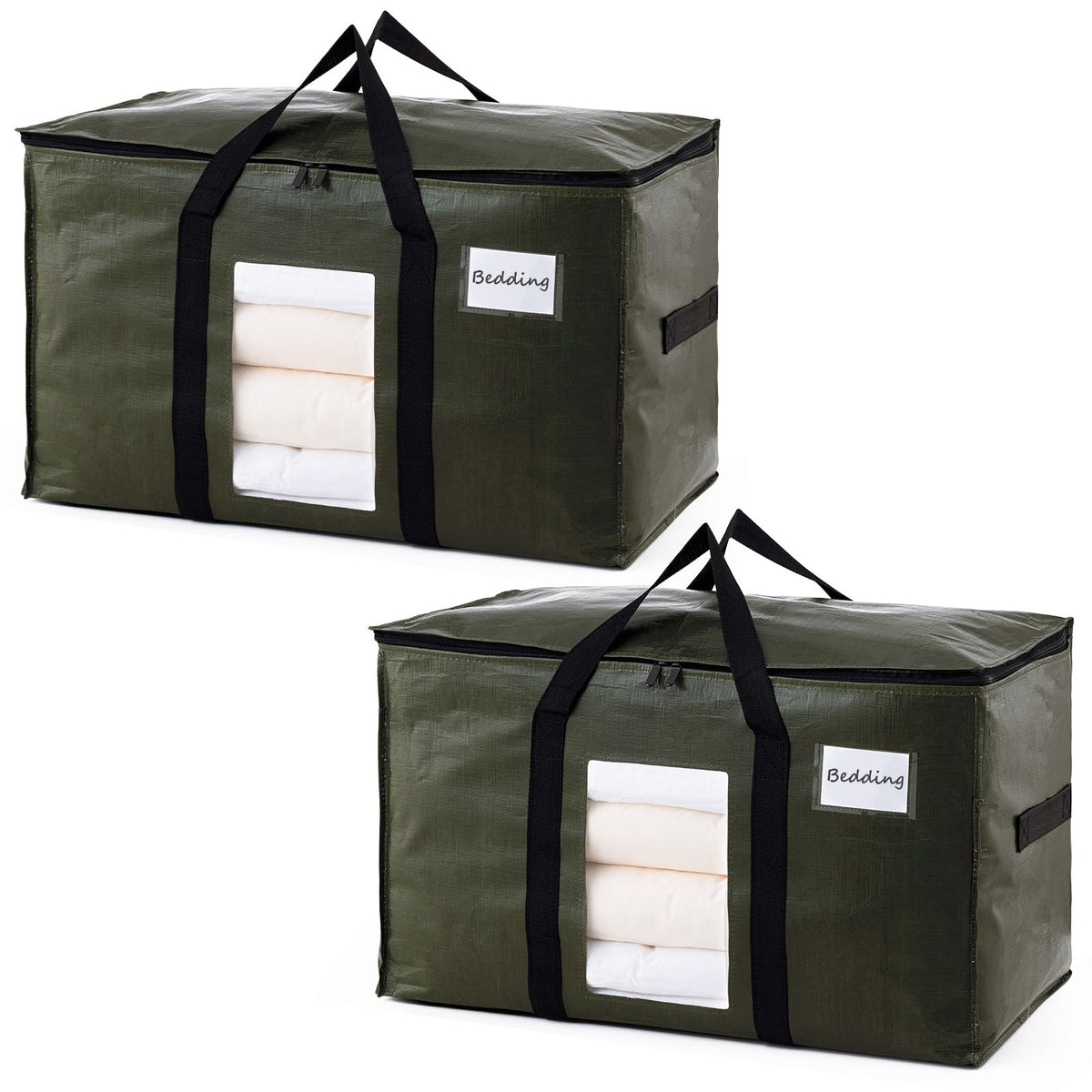TAILI 4 Pack Blue Extra Large Moving Bags,Storage Bags with Visible Window