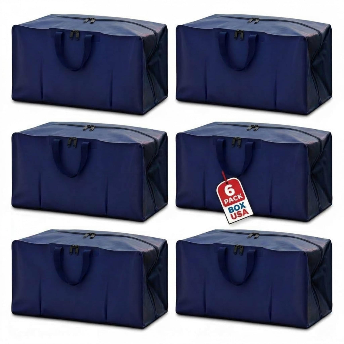PACKING BAGS 4-Pack XL Moving Bags with Strong Handles & Zippers, Clear