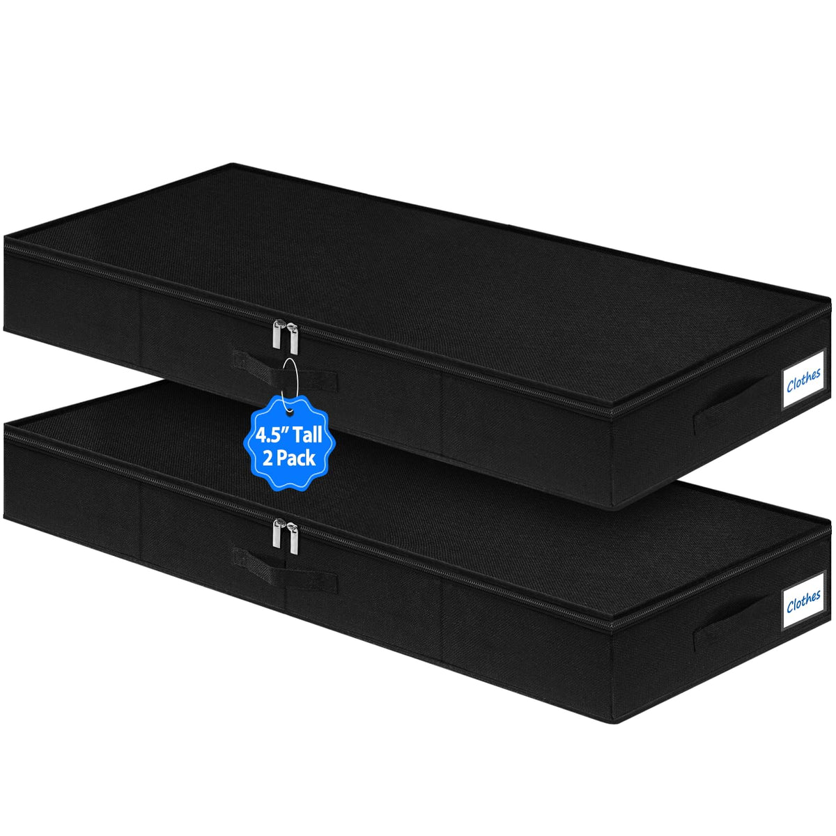 3-in Low Profile Under Bed Storage, No Structure, 2-Pack, Gray