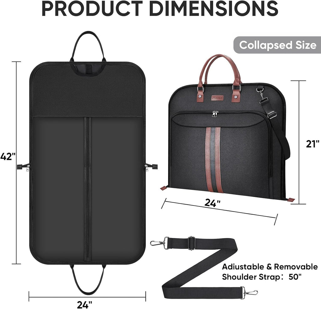 BALEINE Garment Bags for Travel, Water Resistant Carry on Suit Bag