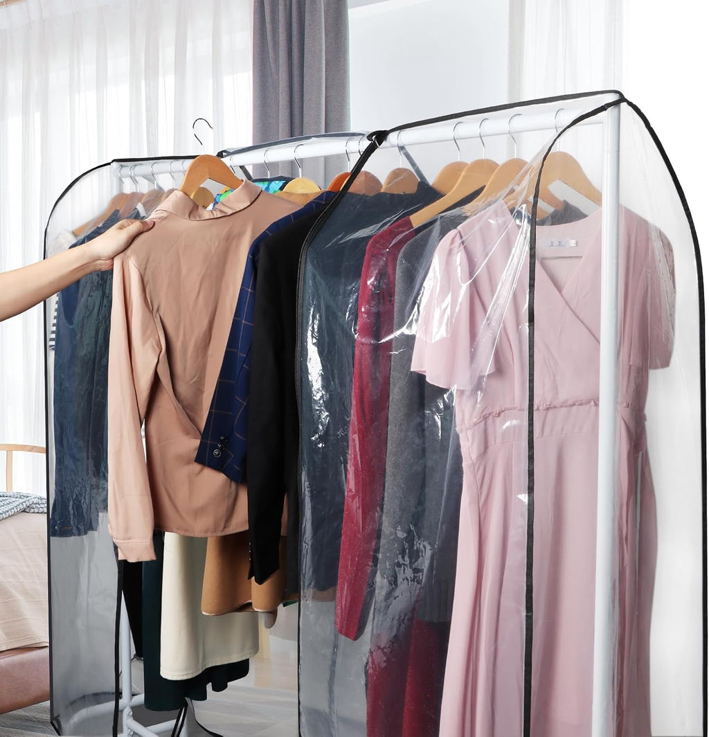 Zilink Clear Garment Rack Cover Transparent Clothes Rack Cover 50 in