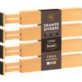 6-Pack Drawer Dividers 6-Inch High Dresser Drawer Organizer 11.5 to 17 Inch