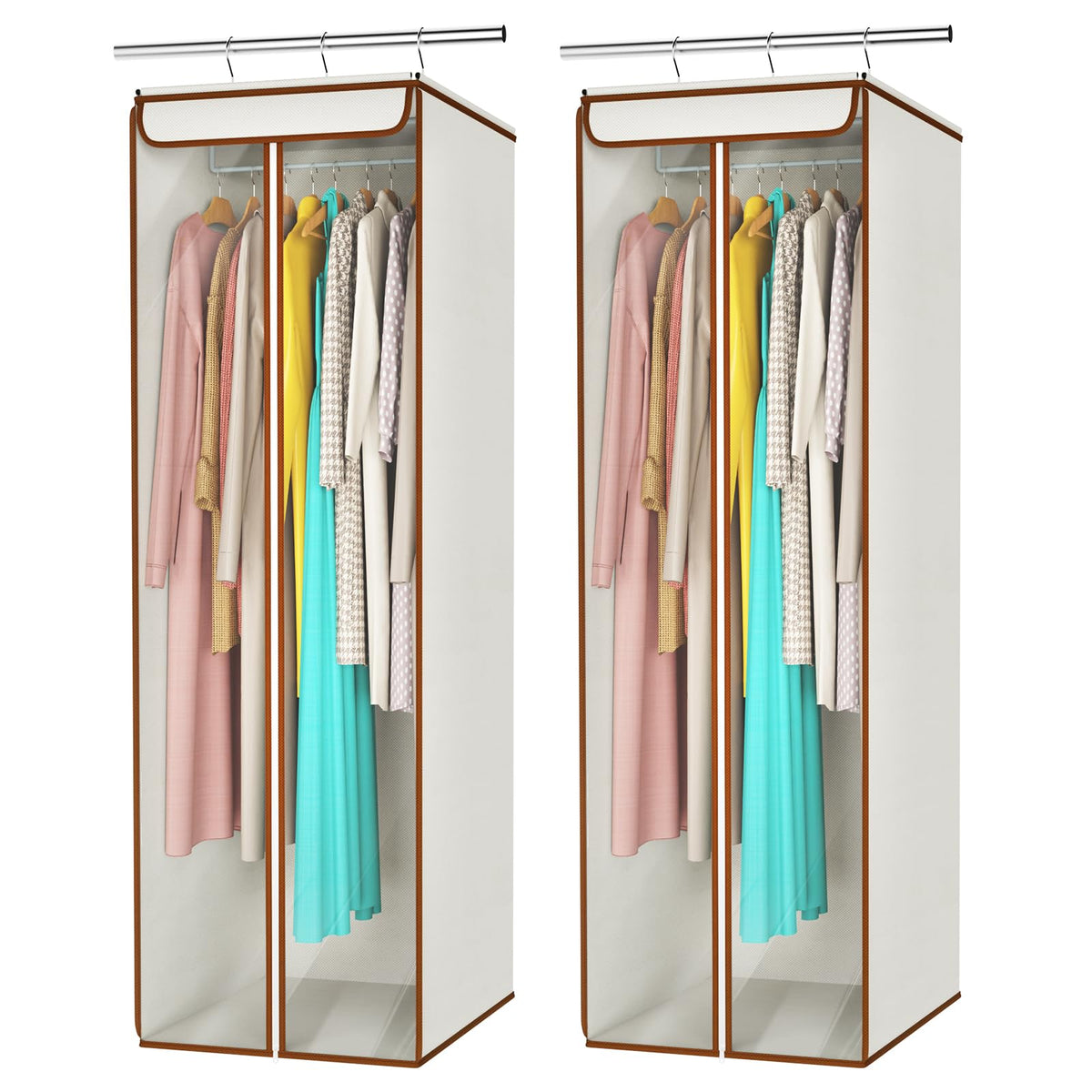 Univivi Garment Bags for Hanging Clothes, Cloth Bag 54 In, 1 PCS, Grey