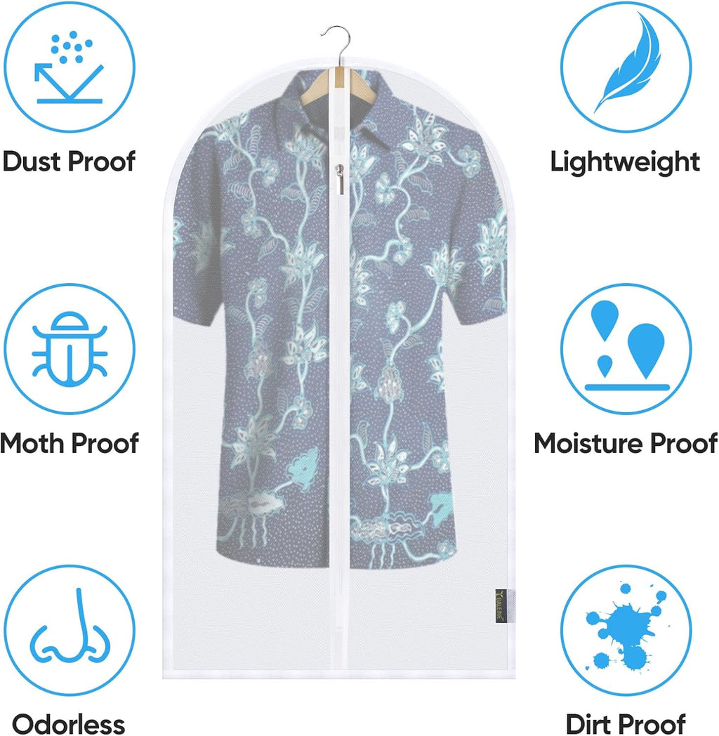 BALEINE 2PK Garment Bags for Hanging Clothes, 40" Suit Bag for Closet