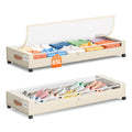 Yecaye Under Bed Storage with Wheels, 2Pack Under Bed Storage Containers, Underbed Shoe Storage Organizer, Rolling Under Bed Metal Drawers for Clothes, Blankets(30.71 x 16.93 x 6.69 in)