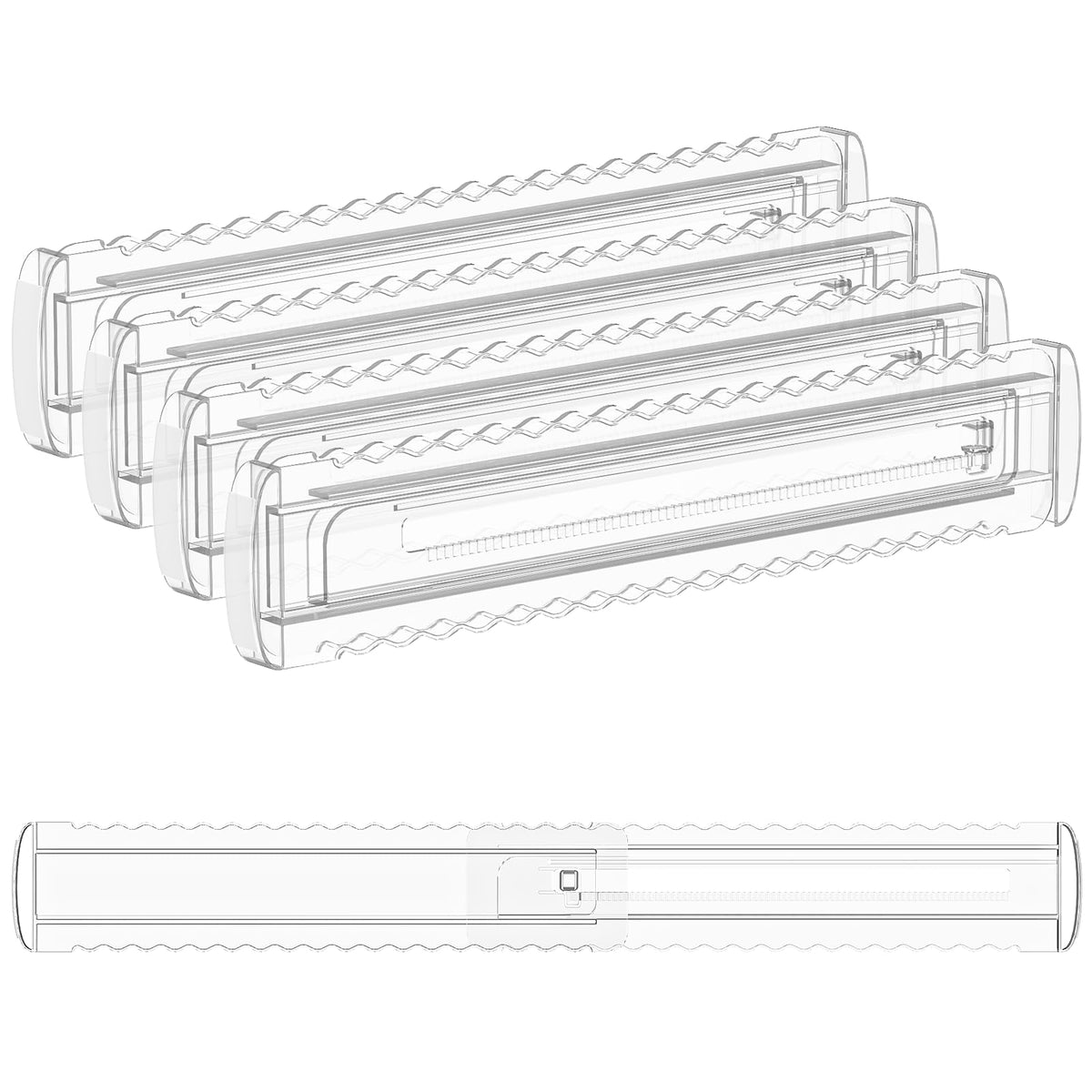 12 Pack 4" High Drawer Dividers for Clothes, 10.2"-16.5" Expandable