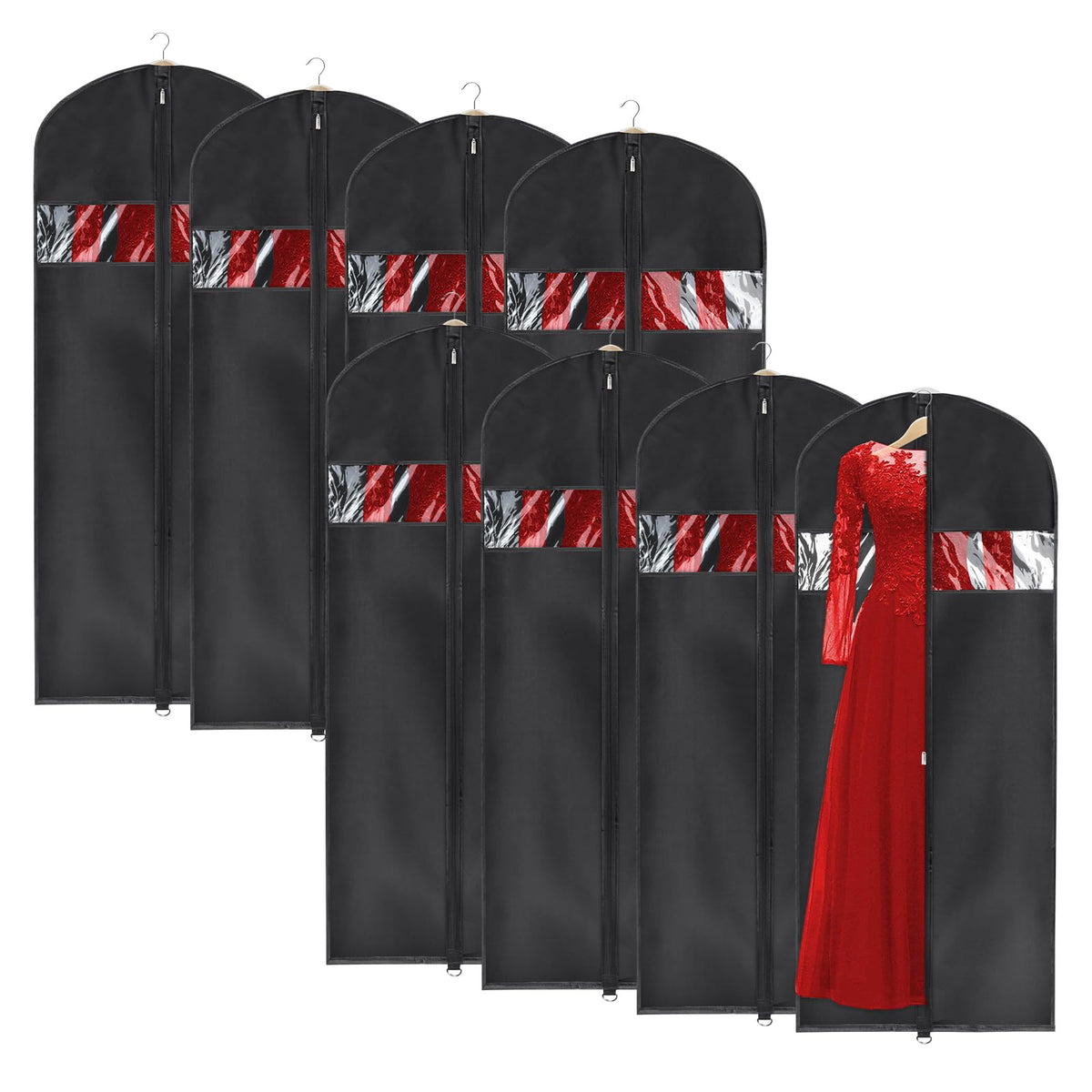 Univivi Garment Bag Suit Bag for Storage and Travel, 43 Inch, Set of 5