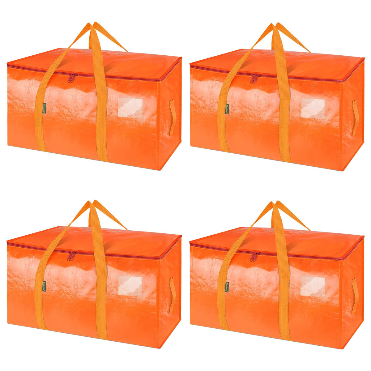 BALEINE 6-Pack Oversized Moving Bags with Reinforced Handles, Heavy-Duty Storage Tote for Clothes, Moving Supplies (Clear, 6-Pack)
