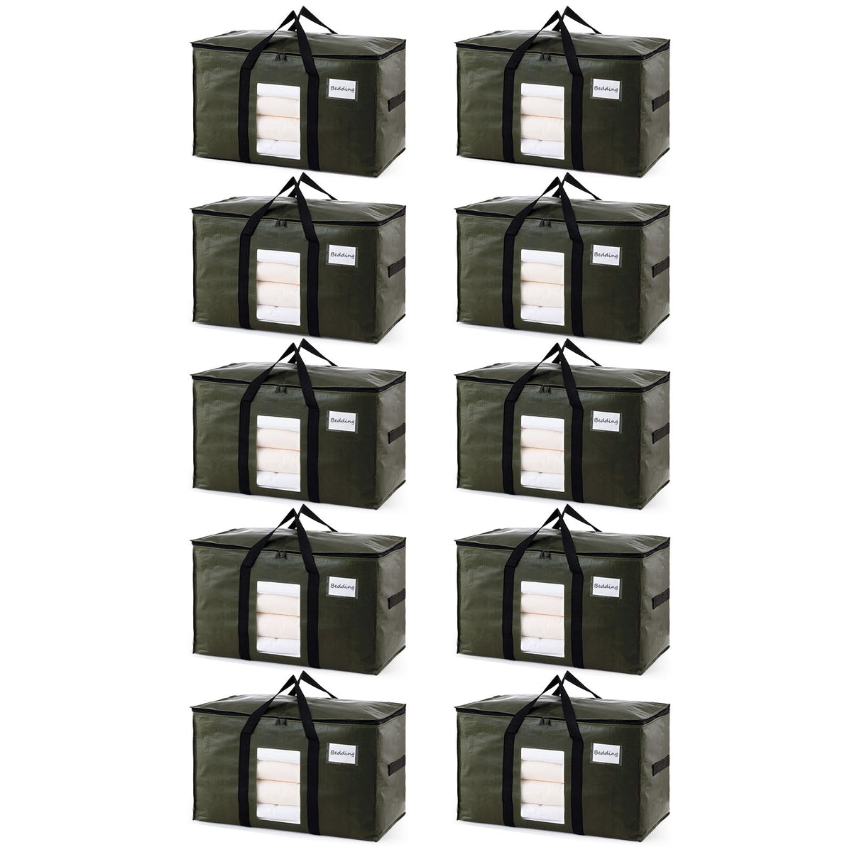 TAILI 4 Pack Blue Extra Large Moving Bags,Storage Bags with Visible Window