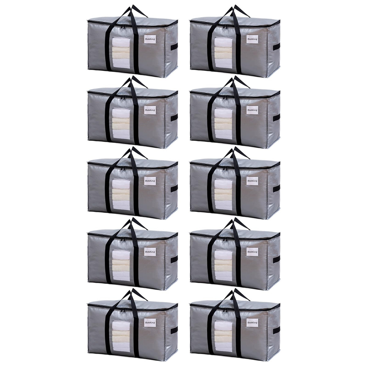 TAILI 4 Pack Blue Extra Large Moving Bags,Storage Bags with Visible Window