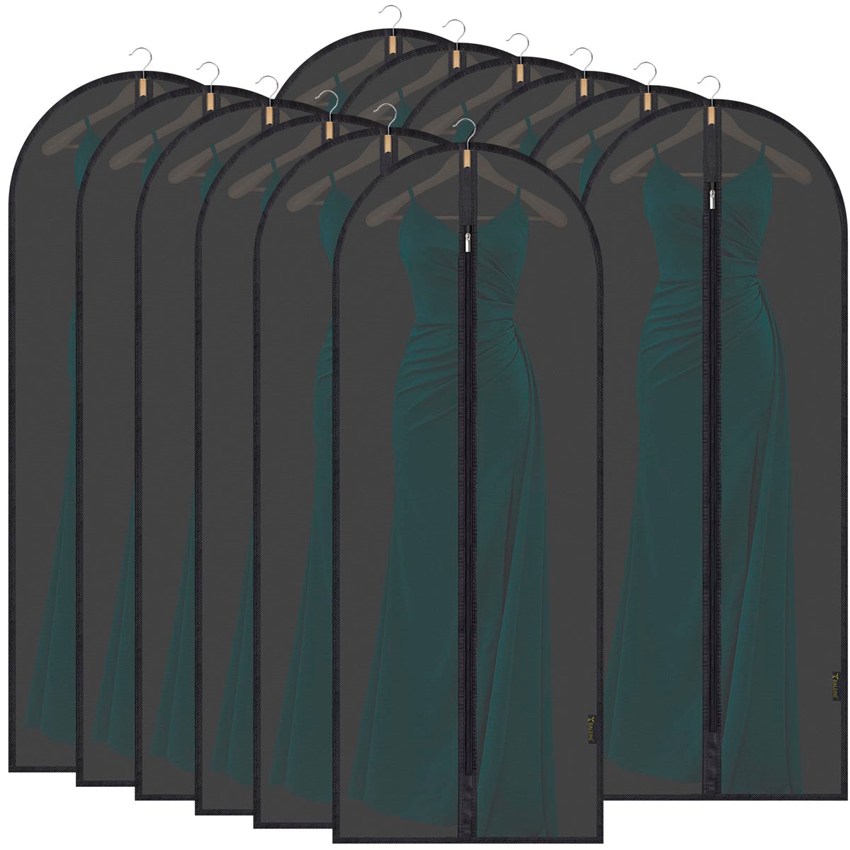 BALEINE 2PK Clear Garment Bags for Hanging Clothes, 40" Dress Suit Bag