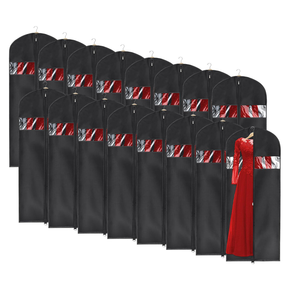 Univivi Garment Bag Suit Bag for Storage and Travel, 43 Inch, Set of 5