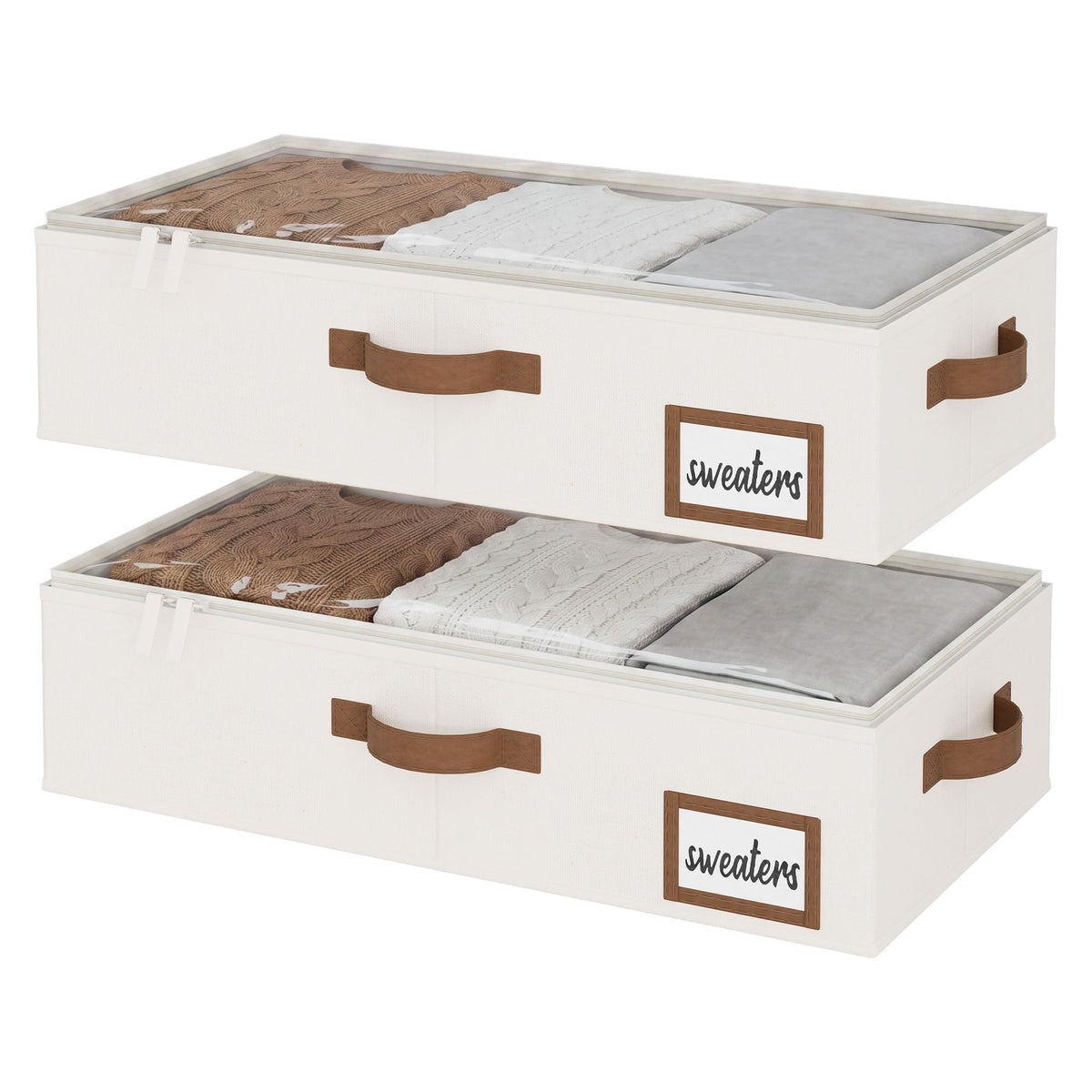 StorageWorks 6 Inch Low Profile Under Bed Storage Containers with Clear Lid