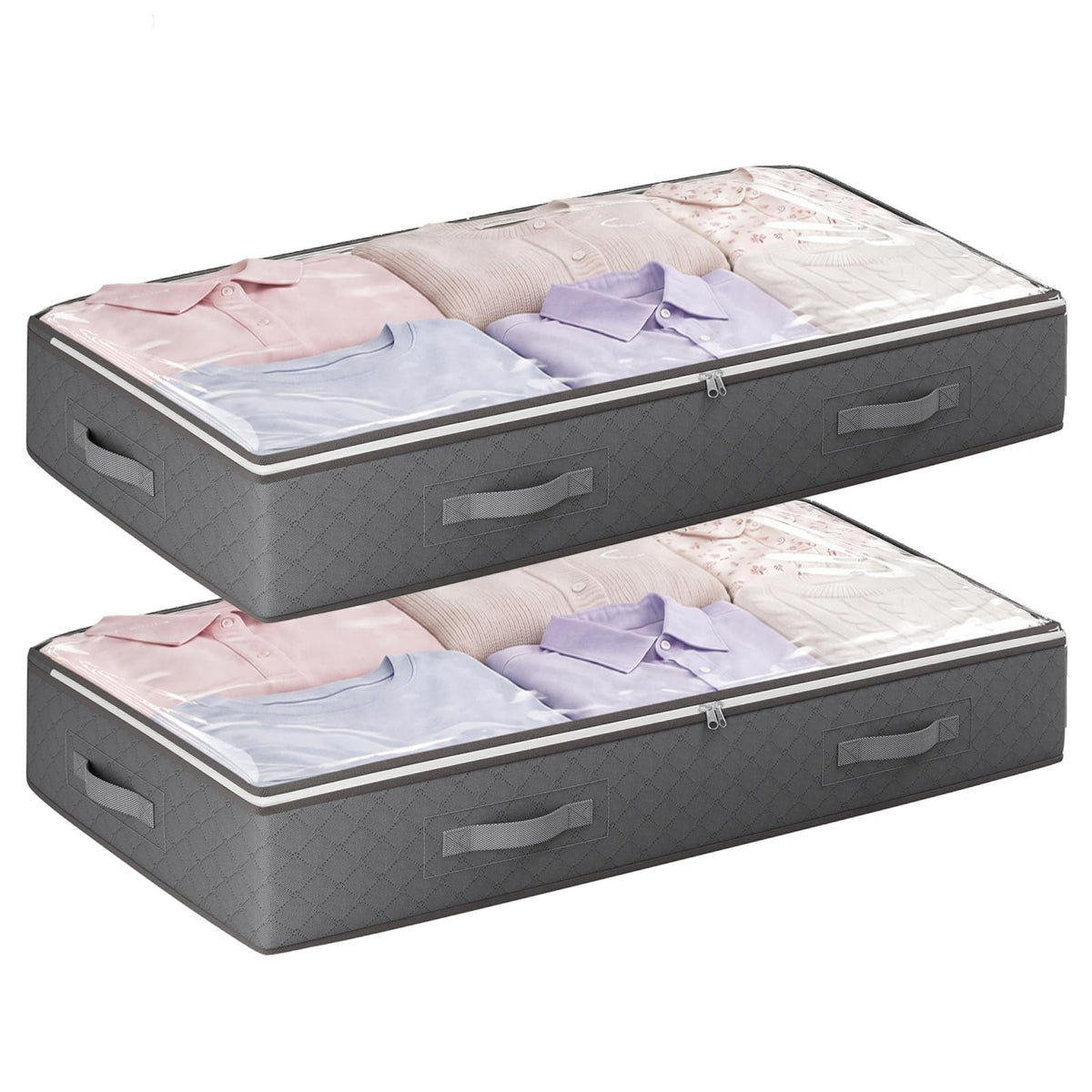 Budding Joy Under Bed Storage Containers, Storage Bins with Clear Lids