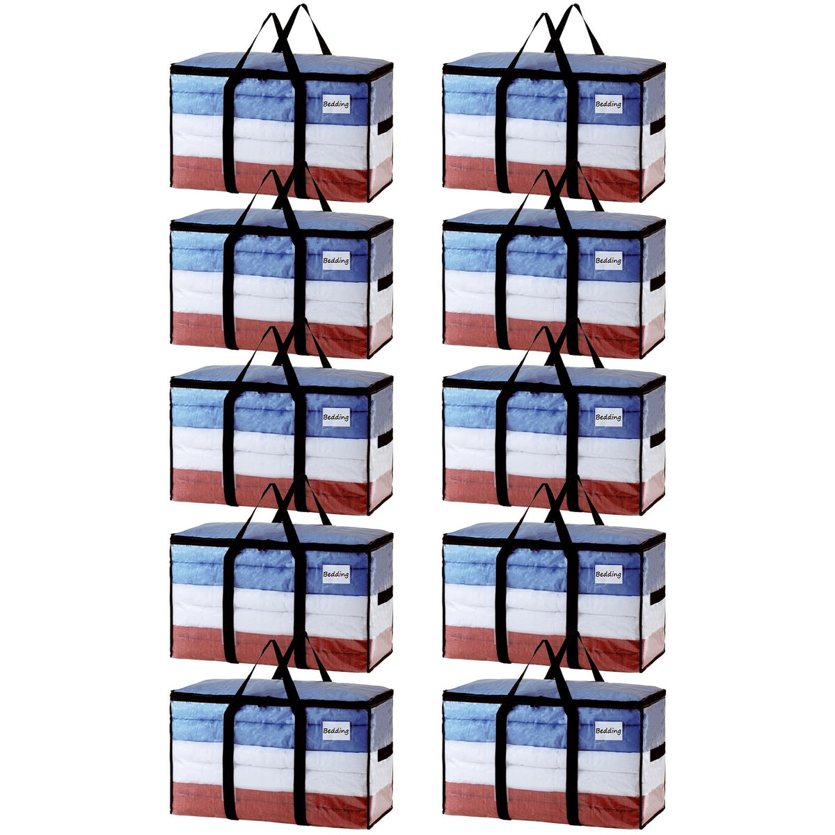 TAILI 4 Pack Blue Extra Large Moving Bags,Storage Bags with Visible Window