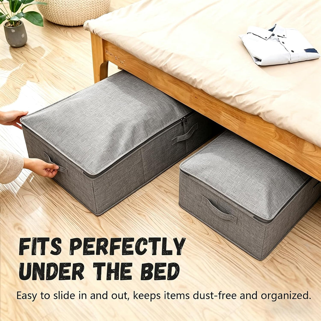 Large Lockable Toy Storage Box, Under Bed Discreet Toy Storage, Gray