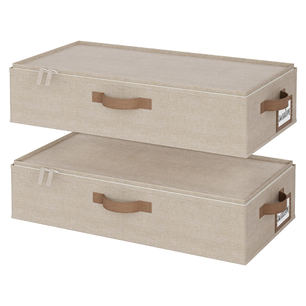 StorageWorks 6 Inch Low Profile Under Bed Clothes Storage Bins with Lids