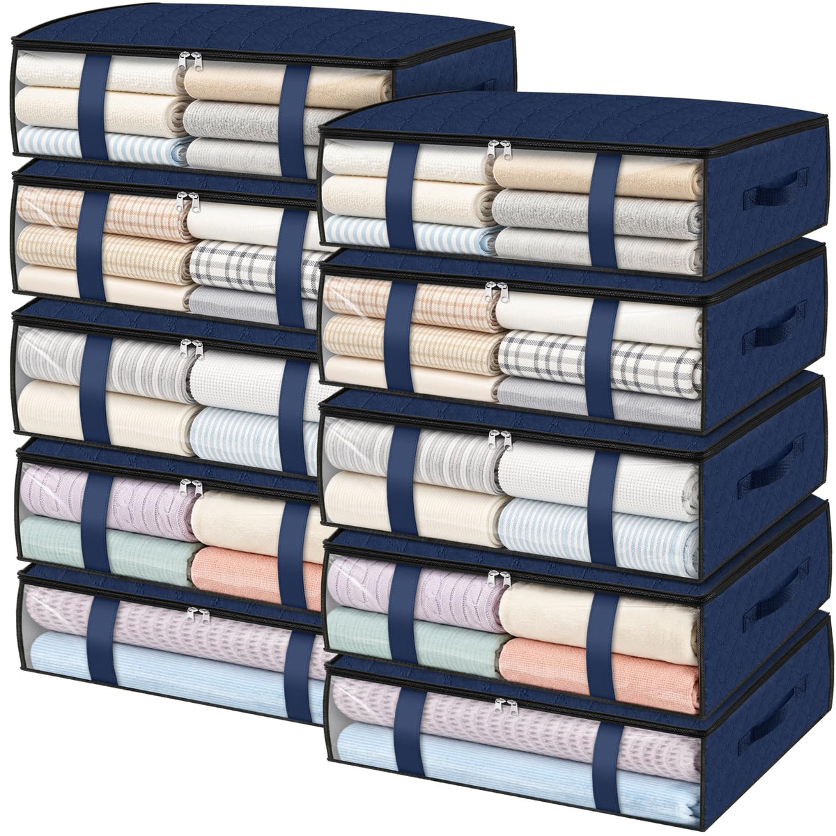 StorageRight Under Bed Storage Bags, 3 Pack, 40L, Gray