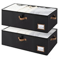 StorageWorks 10 Inch Tall Under Bed Storage Containers with Clear Lid