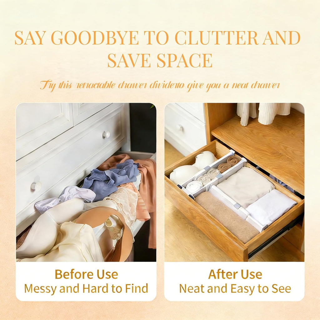 Adjustable Drawer Dividers, Storage Organizers, (2 Pack)