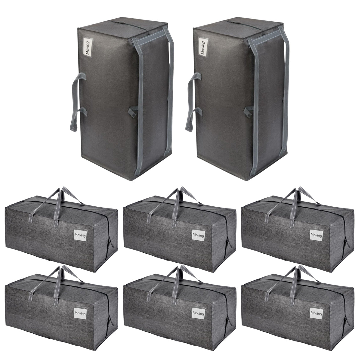 VENO 10 Pack Heavy Duty Moving Bags with Backpack Straps, Zippers & Handles, Extra Large Packing Bags for College Dorm Essentials, Moving Supplies Alternative to Cardboard Moving Boxes